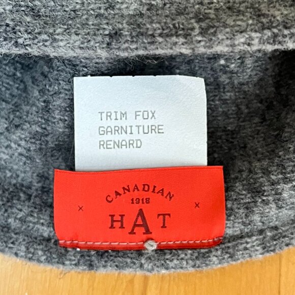Wool and Fox Fur Canadian 1918 Hat - Picture 3 of 4